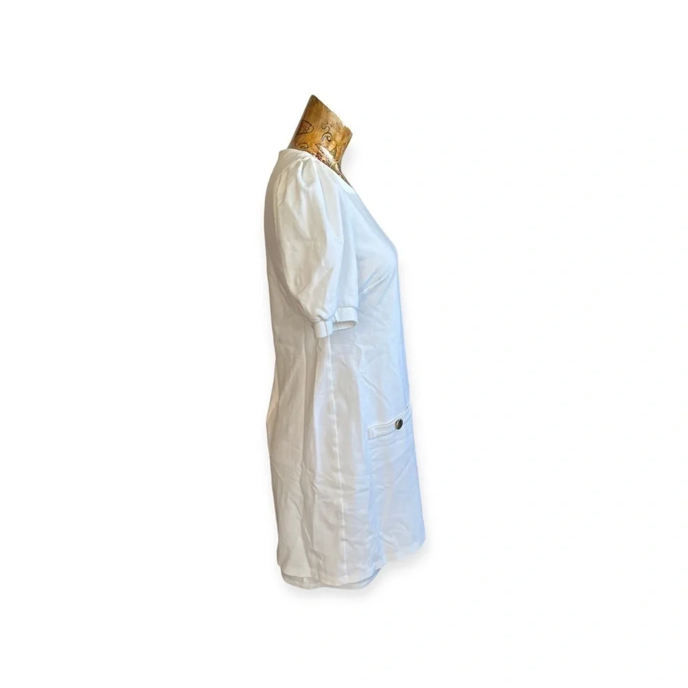 Eliza J Dress short sleeve mini white Size 4 small mod style - Picture 3 of 8